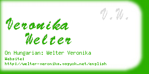 veronika welter business card